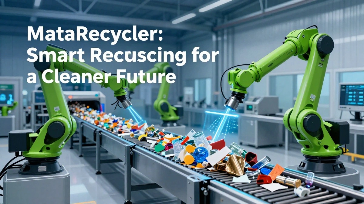 MataRecycler AI-powered smart recycling system sorting plastic, paper, metal, and glass waste efficiently