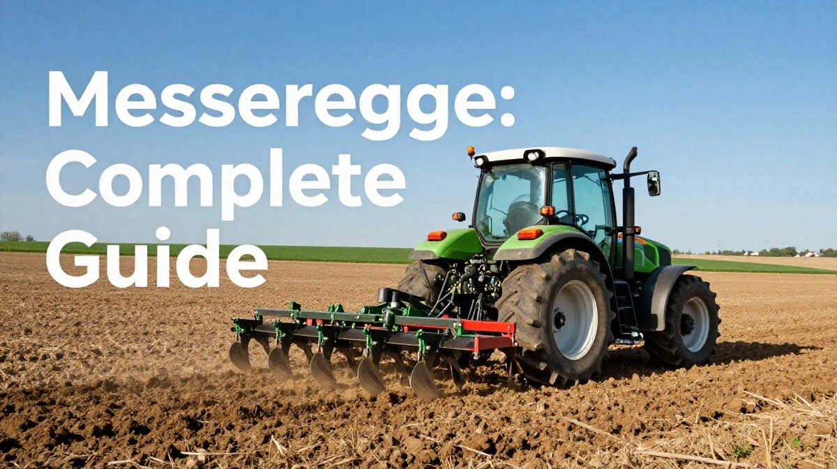 Messeregge knife harrow attachment on a tractor preparing a seedbed in an open agricultural field